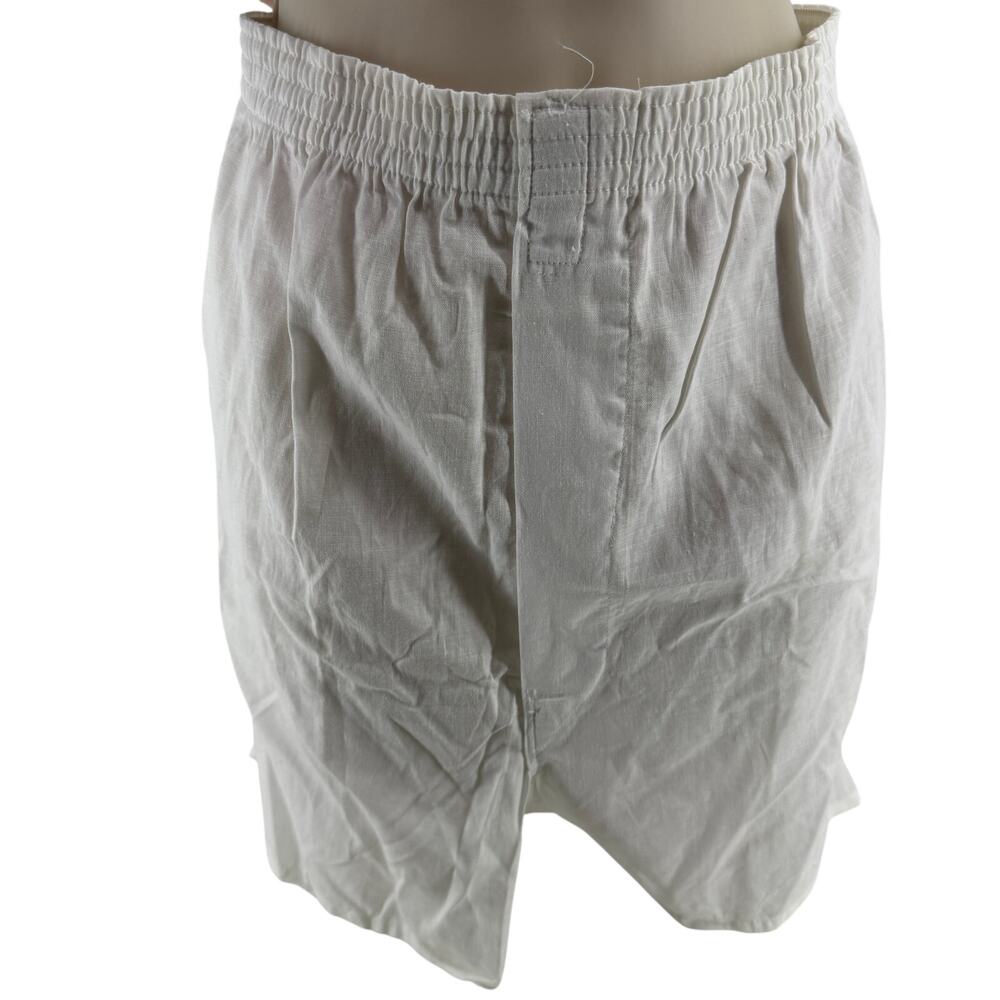 Vintage Lee Permanent Press Boxer Shorts Underwear Solid White Size XL
